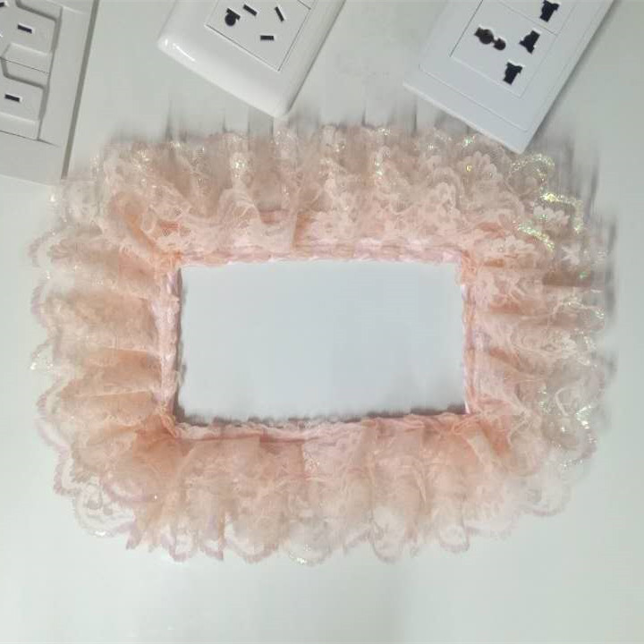 新品满8个包邮开关贴新款现代韩式蕾丝布艺插座套装饰贴定制 包邮
