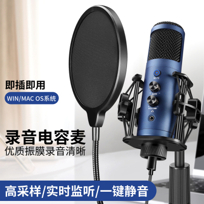 usb电容麦克风配音全套设备喜马拉雅有声小说录音棚网课播音话筒