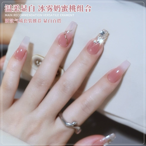 Порошковая втирка, лак для ногтей для маникюра, 2024 года, новая коллекция, «Холодное сердце», комплект