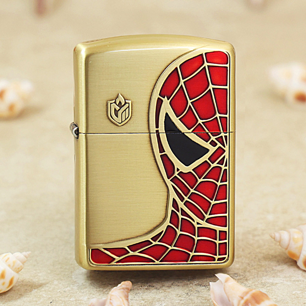 美国正版zippo打火机162填漆红色蜘蛛侠之宝煤油防风男士礼物火机