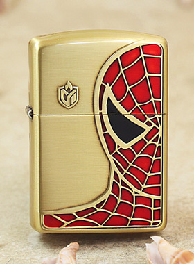 美国正版zippo打火机162填漆红色蜘蛛侠之宝煤油防风男士礼物火机