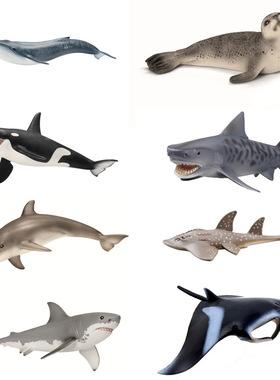 schleich思乐仿真海洋生物系列 动物模型海豚乌龟鲸鱼鲨鱼海马
