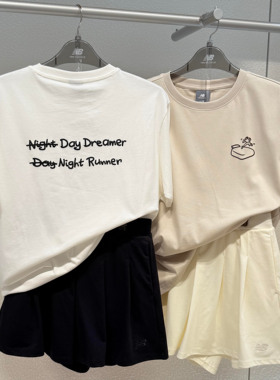 New Balance NB男女情侣25夏季新款休闲字母简约短袖T恤AMT52351