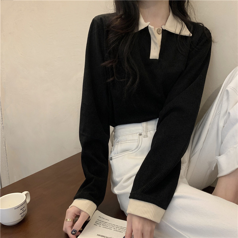 외출용 수유복 핫맘 스타일 대형 가을 폴로카라 수유 상의 산후 루즈 슬리밍 수유 하의 셔츠