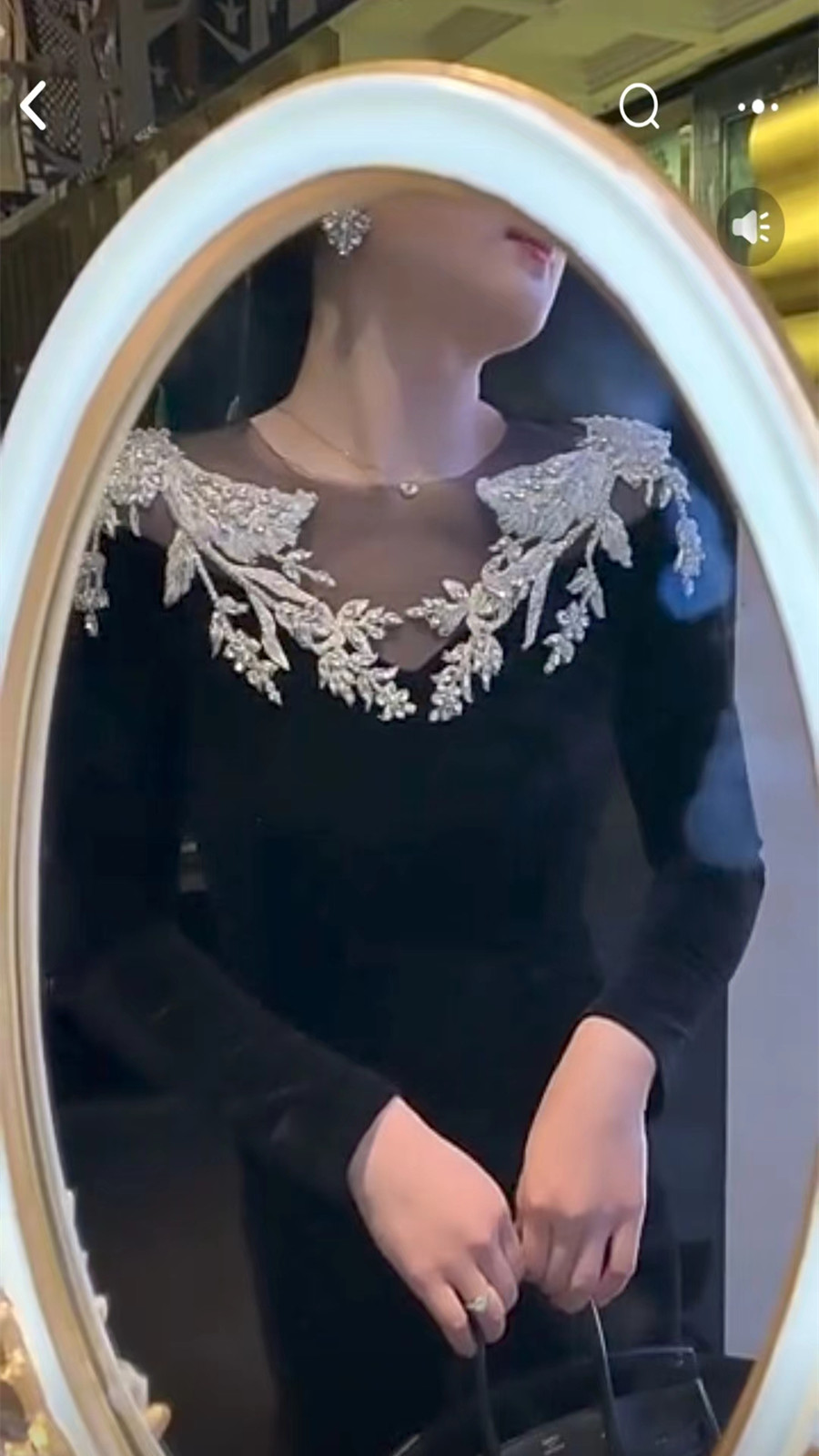 显瘦高端聚会连衣裙长袖女装