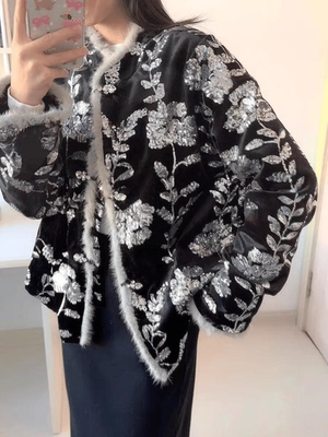 唐装重工大码外套新中式国风