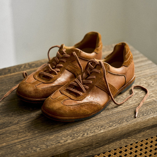 PIPG全马皮洗水复古德训鞋