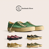 复古日系透气板鞋 PIPG男女低帮翻毛皮帆布鞋 厚底硫化鞋 2025春夏