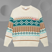 潮流圆领套头毛衣线衫 李宁正品 运动休闲时尚 男女同款 AMBS145 新款