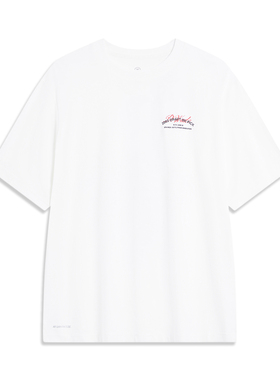 Lining/李宁正品韦德系列男女同款冰感舒适宽松短袖文化衫AHST533