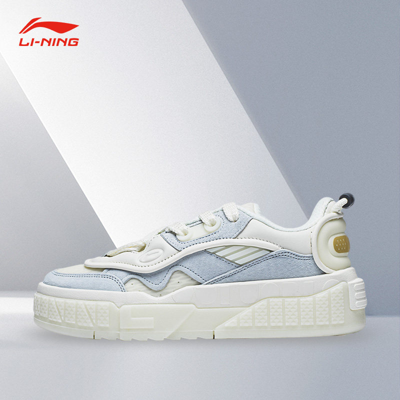 Lining/李宁正品联名女子拼接厚底耐磨休闲运动鞋AGCT092
