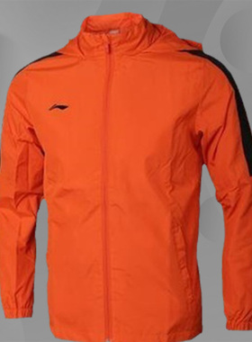 李宁正品运动风衣男子春季新款足球系列跑步防风连帽外套AFDN365