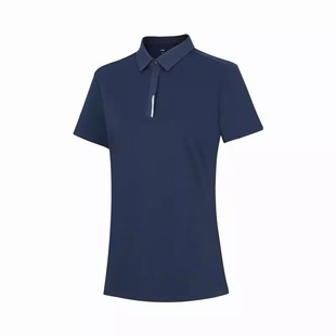 透气运动Polo衫 Lining 女子商务翻领短袖 李宁正品 APLU200 新款