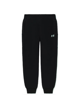 李宁裤子女春新款运动生活系列休闲梭织收口卫裤AKLS046-1-4