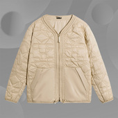 新款 CF溯男女运动休闲时尚 无领保暖棉服外套AJMS129 李宁正品