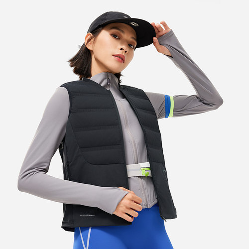 李宁正品女子防泼水羽绒马甲