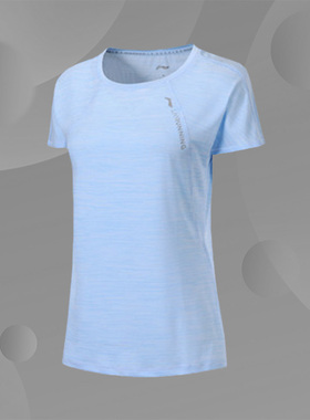 李宁女士新夏款运动系列短袖休闲透气修身舒适时尚百搭T恤ATSP112