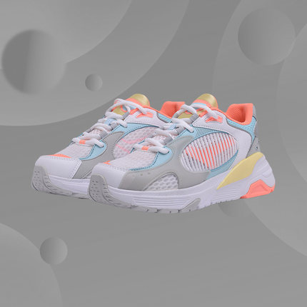 李宁男女同款鞋系带92-奔腾时尚经典一体织低帮休闲运动鞋AGCQ062