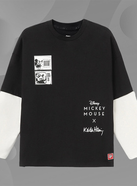 李宁联名Mickey x Keith Haring童装男大童长袖T恤YHSR425