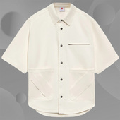 衬衫 中国李宁正品 男子潮流运动休闲宽松短袖 新款 外套ASHS043 春季