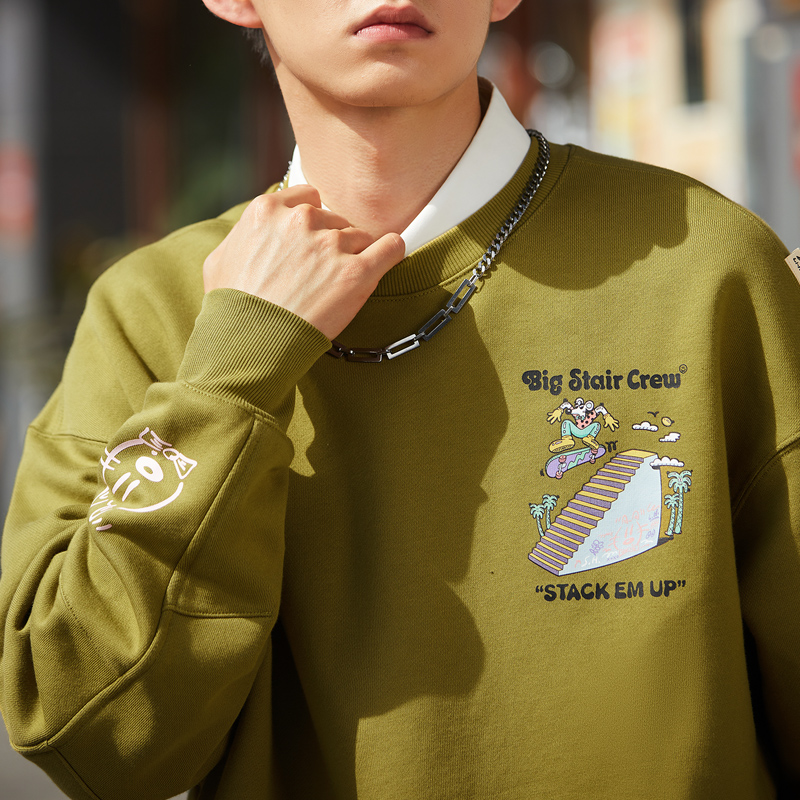 李宁正品新品Steven Harrington系列男女同款休闲加绒卫衣AWDRF81