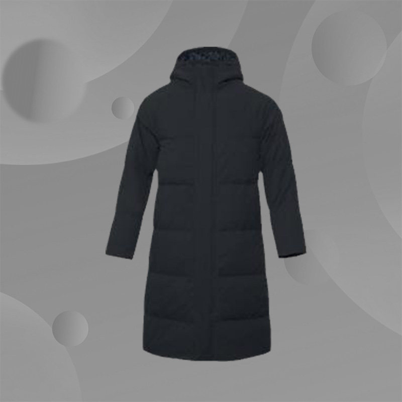 李宁羽绒服男款冬季 过膝国潮长款加厚保暖白鸭绒连帽外套AYMQ135