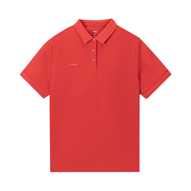 李宁正品2024夏季新款女子针织简约百搭运动短袖POLO衫APLU198-6