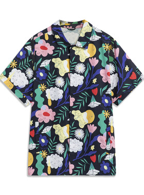 Lining/李宁正品运动潮流系列男女同款时尚休闲短袖衬衫ASHT443