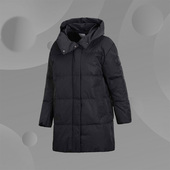 保暖白鸭绒中长款 女子运动时尚 羽绒服AYMN058 新品 李宁2018年冬季