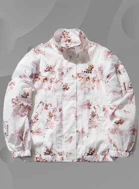 李宁外套女夏季新款樱花系列女子立领休闲时尚潮流运动服AFDR424