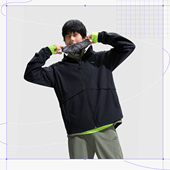 李宁正品 健身系列男子简约宽松加绒保暖防泼水运动外套AFDU937