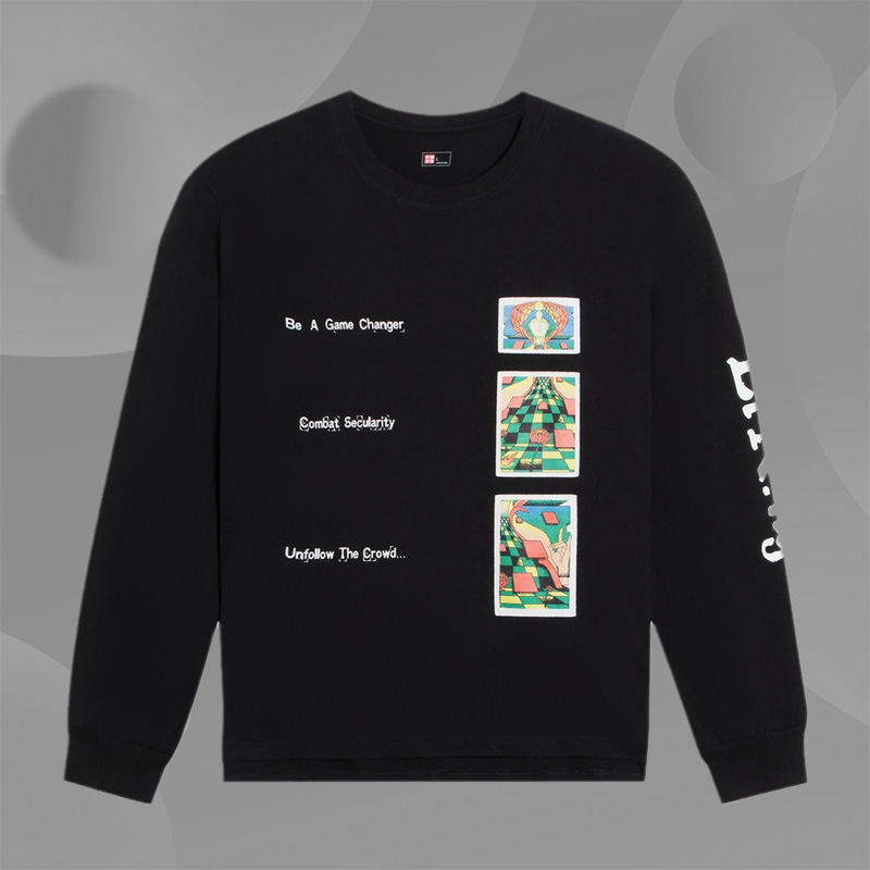 正品中国李宁X Rooovie艺术家联名男子圆领运动休闲卫衣AHSSB19