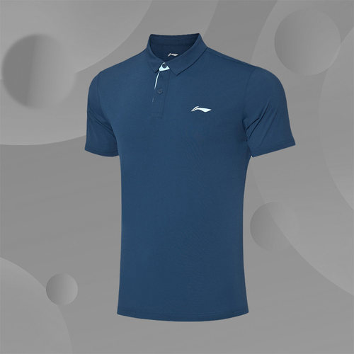 夏季新款男款李宁POLO衫帅气运动短袖凉爽丝滑短袖T恤APLR009