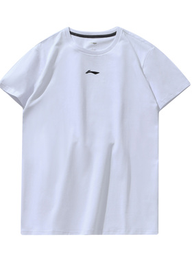 李宁正品潮流休闲时尚运动生活系列男子修身短袖T恤文化衫AHSN319