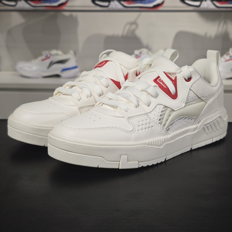 李宁正品COMMON 80s男子新款百搭软弹舒适系带休闲鞋AGCU007-1