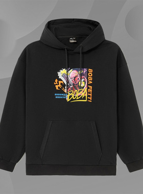 正品李宁运动男子春星球大战联名套头连帽卫衣AWDS589-2-1