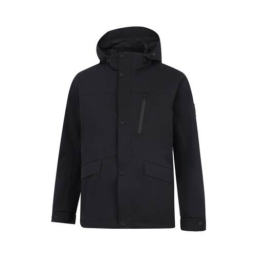 李宁正品2025新款男子加绒保暖简约运动户外连帽梭织外套AFDVC63