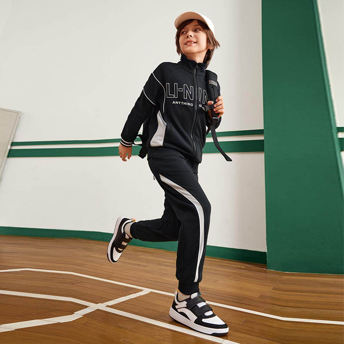 李宁正品运动生活系列男女小大童束脚开衫卫衣运动套装YWEV033,童装/婴儿装/亲子装,套装,淘宝优惠券,粉丝福利购,淘宝优惠卷