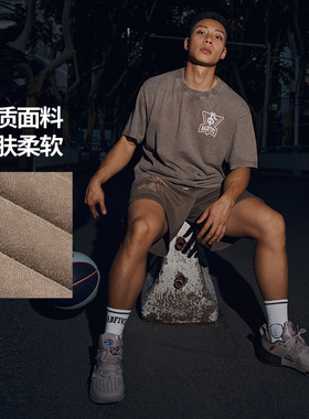 Lining/李宁正品反伍BADFIVE七城联动男女同款宽松短袖AHST767