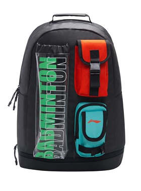 Lining/李宁正品羽毛球系列男女实用易携大容量运动双肩包ABSS085