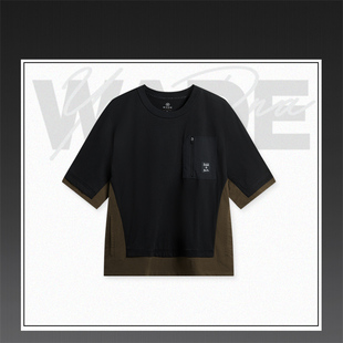 韦德 文化衫 DNA联名系列男子圆领宽松短袖 AHSUE11 YNG 李宁正品