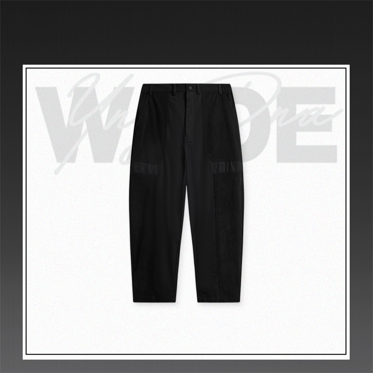 李宁正品男子宽松直筒九分休闲裤