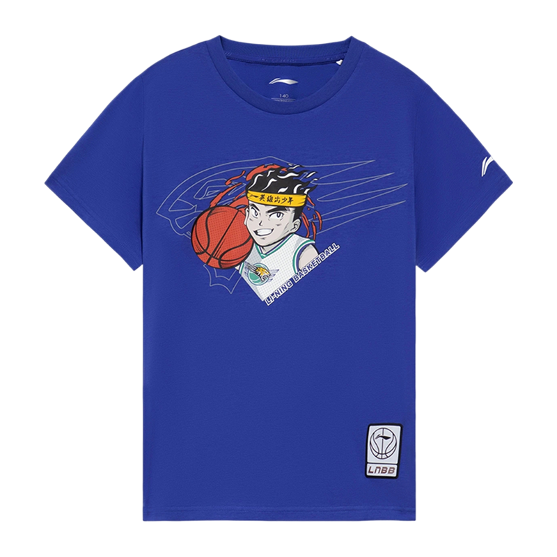 Lining/李宁正品男大童篮球系列反光舒适透气休闲短袖T恤YHSS067