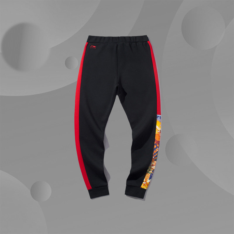 李宁卫裤女米奇联名鼠年日进斗金女子收口运动长裤 AKLQ096