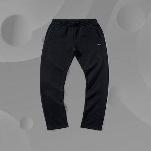 李宁正品女子 女裤保暖训练长裤秋冬季加绒平口运动裤AKLP578