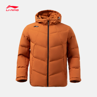 李宁短羽绒服冬季女士短款宽松型时尚连帽修身运动服AYMR031