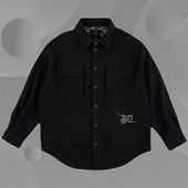 中国李宁外套韦德之道DFT运动宽松休闲灯芯绒翻领衬衫 ASHR179