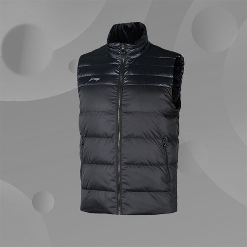 李宁正品运动休闲舒适男羽绒马甲