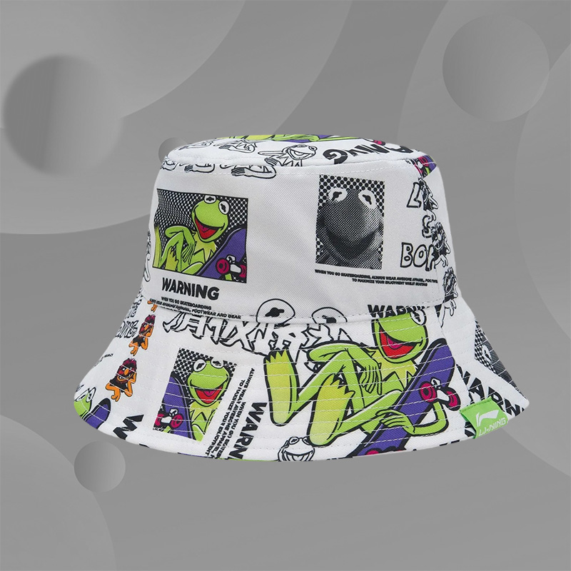 中国李宁男女同款新品联名Muppets科米蛙渔夫帽AMYR284