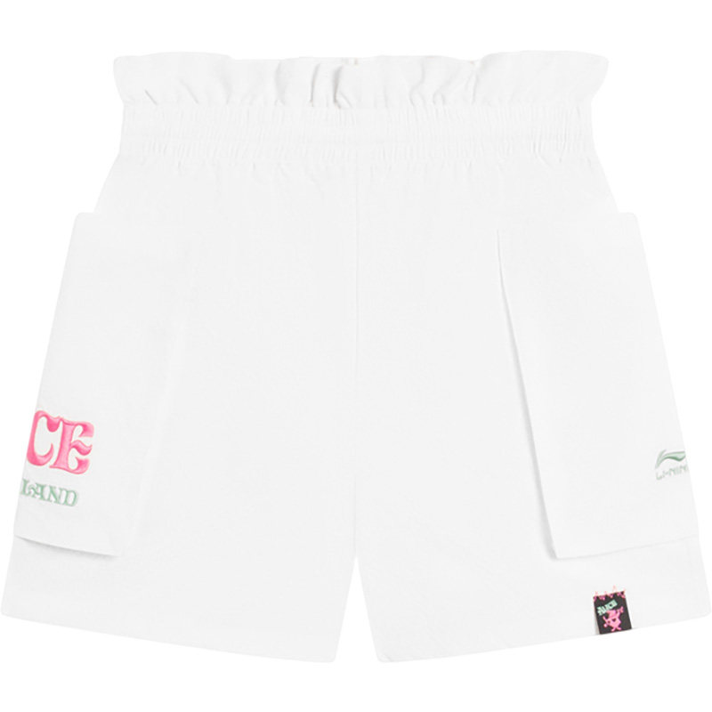 Lining/李宁正品童装女童中大童运动生活系列休闲运动短裤YKSS190